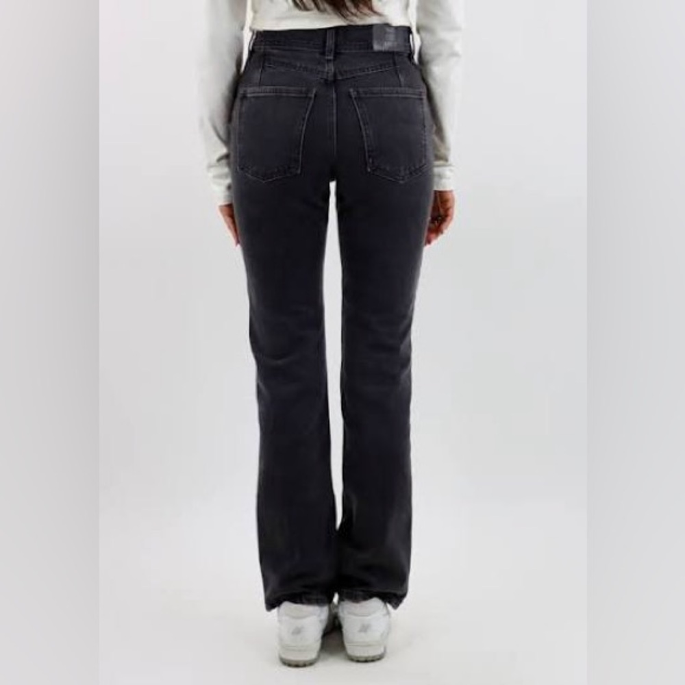 Free People We the Free Black Xena High Rise Slim Straight Jeans - Picture 5 of 8